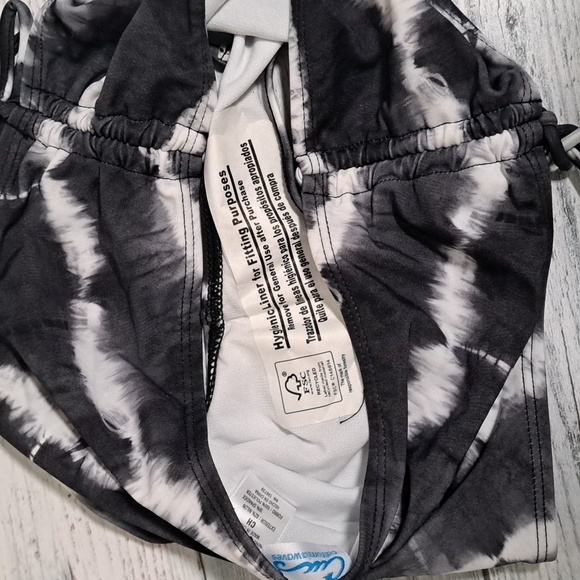 California Waves Tie-Dyed High-Waist Bikini Swim Bottom Sm - Picture 8 of 10